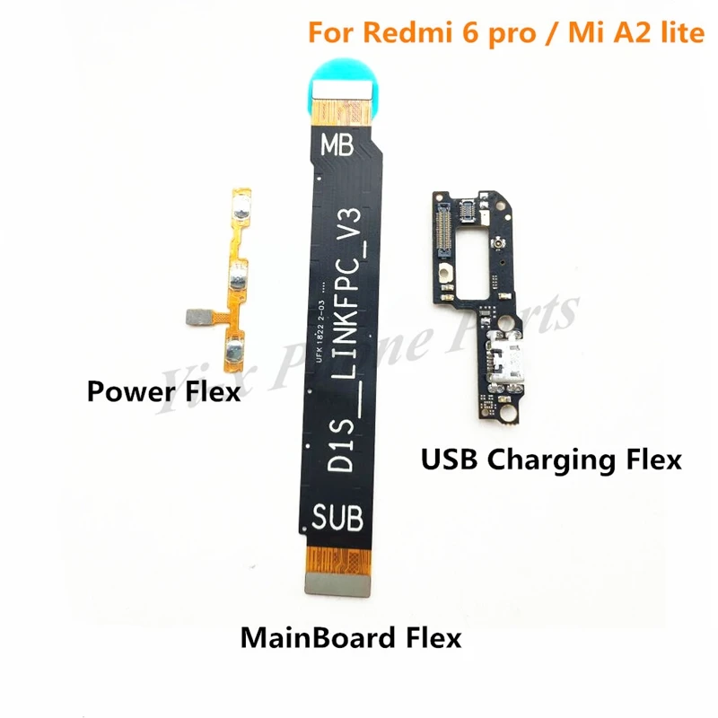 Мощность громкость и зарядная Плата USB гибкий кабель материнская плата