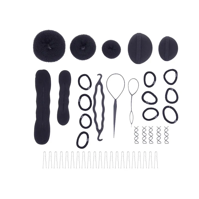 

Hairpins Hair Clips for Women Bun Maker Pads Roller Braids Hair Accessories Twist Magic Sponge Hair Styling Tools Sets