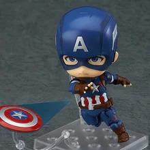Anime Nendoroid 618 Kawaii Bonito Capitão América Marvel 10 cm Action Figure Toys