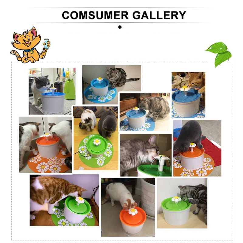 Electric Pet Drinking Cat Fountain 1.6L Automatic Dog Cats Water Feeder Dog Drinker Bowl Pet Water Dispenser Pet Fountain (3)