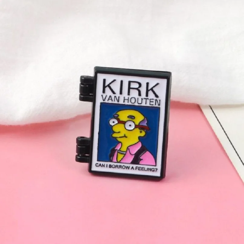 高档 胸针饰品珐琅卡通合金Kirk的磁带辛普森胸针徽章2