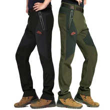 Новинка, зимние мужские Походные штаны, уличные флисовые брюки, водонепроницаемые, ветрозащитные, термо штаны для кемпинга, лыжного скалолазания, охоты, CC301