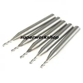 

5X 2.5mm Spiral Double Flute HSS Milling Cutter CNC Bit (0ZX30803)