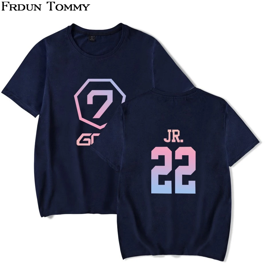 Got7 JR. 22 футболка с круглым вырезом Kpop Повседневная летняя коротким рукавом фанаты