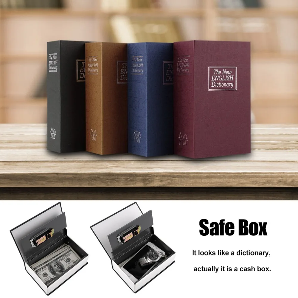 

LESHP lock box book hidden security safety lock Larger Size Simulation Dictionary security box cash Money Jewelry Cabinet locks
