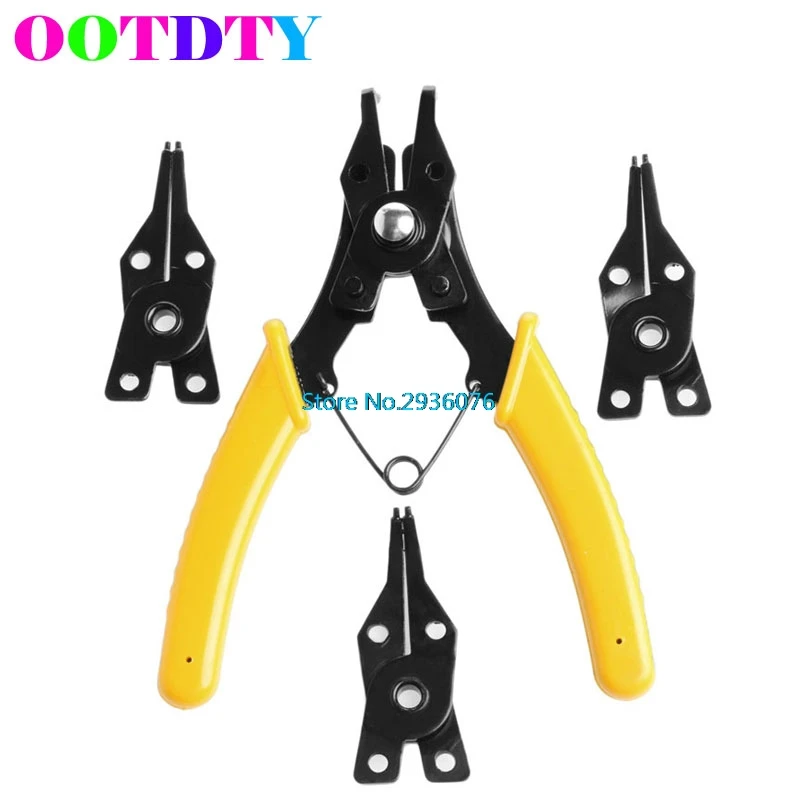 

4 In 1 Snap Ring Pliers Set Plier Circlip Combination Retaining Clip Pliers Hand Tool Set