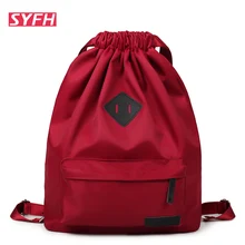 Preppy style Dames Cordon Sac À Dos pour Adolescent Filles Sac D’école Noir En Nylon Femmes Sac À Dos Collège Étudiants Voyage Sacs