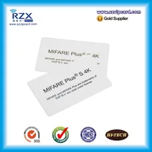 1000 шт. cr80 Размер Mifare Plus S 4 К(4 байт UID) RFID пустой карты контроля доступа, смарт-карты mifare карты