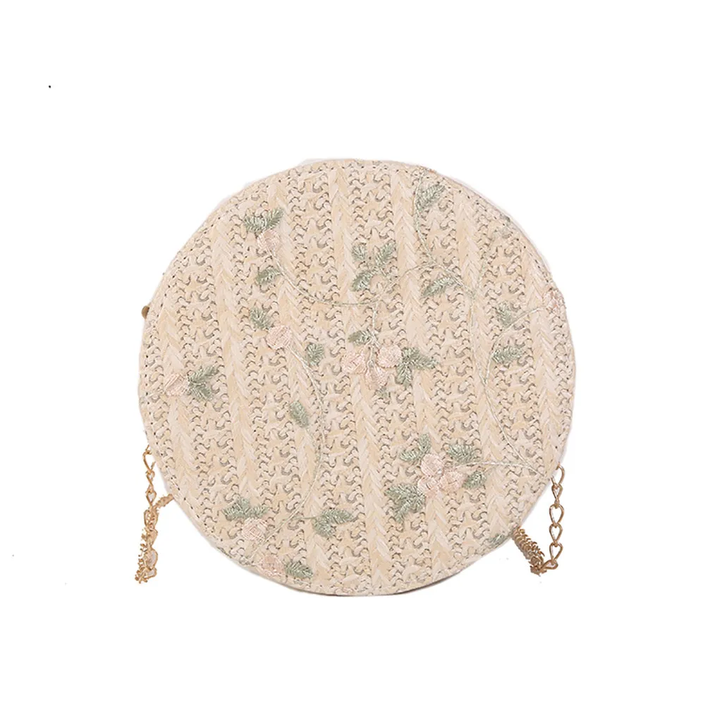 Bali Island Woven Bag Round Shoulder Bag Rattan Straw Bags Satchel Bohemia Beach Circle Messenger Bags#YJ