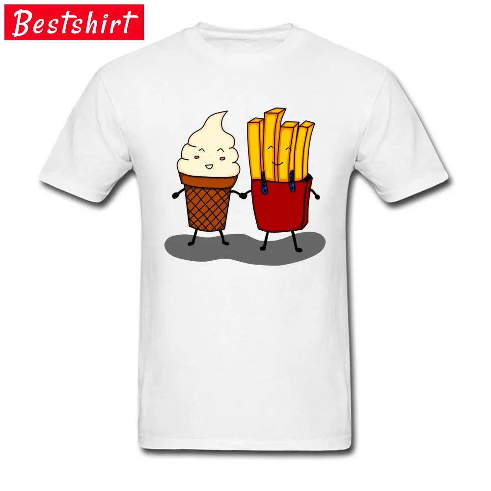 

Cute Fries And Ice Cream Funny Cartoon Print Awesome Tshirt On Sale Ajax Shirt Pure Manga Anime Best Gift T-Shirt FRIEND