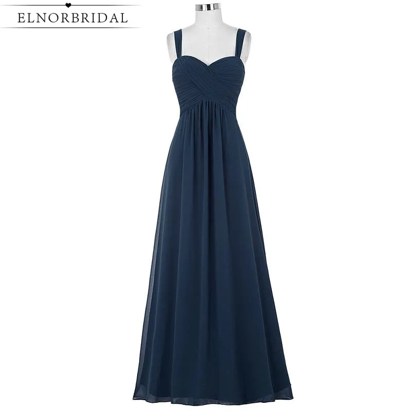 picture color Cheap Navy Bridesmaid Dresses Long Robe Longue A Line Chiffon Wedding Guest Dress Formal Maid Of Honor Gowns - Цвет: picture color