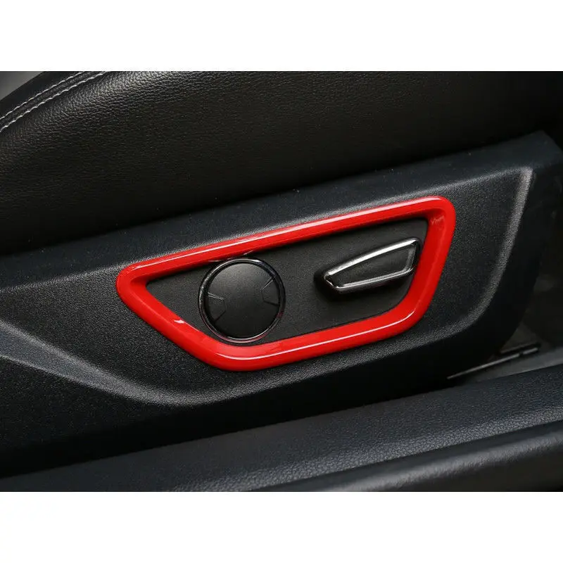 2018 аксессуары для интерьера новый Ford Mustang 2015 2016 Красный ABS Кнопка регулировки
