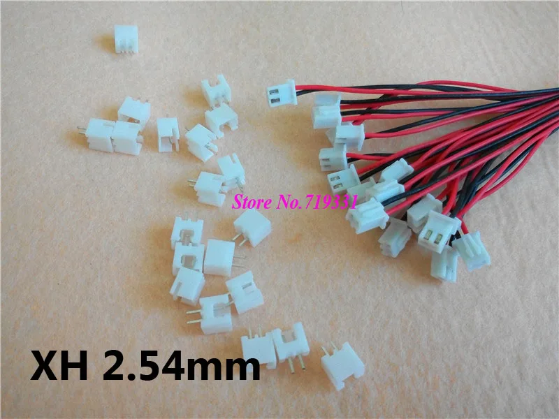 

100 SETS Mini Micro XH 2.5 2-Pin JST Connector with Wires Cables
