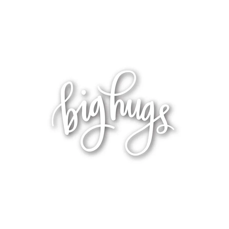 

Words big hugs Stencil Metal Cutting Dies Cut DIY Scrapbooking Album Crafts Supplies Paper Cards Making Dies New 2018 Diecut