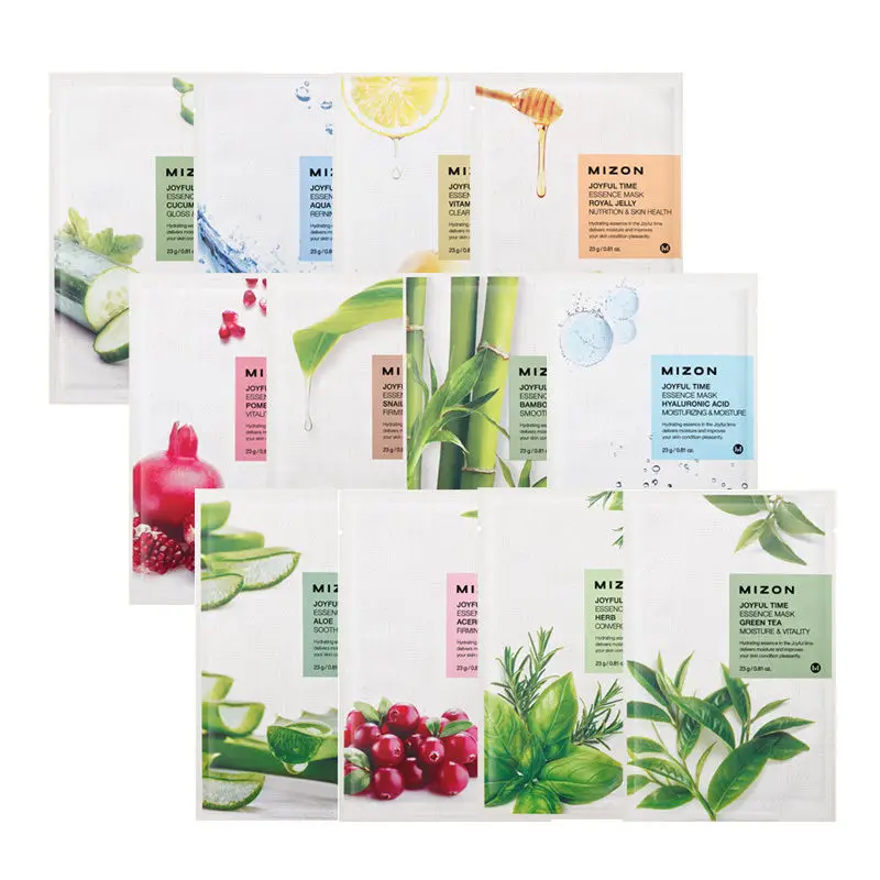 

MIZON Joyful Time Essence Mask 10pcs Face Mask Hyaluronic Acid Moisturizing Facial Mask Randomly Send 10 Type Korea Cosmetics