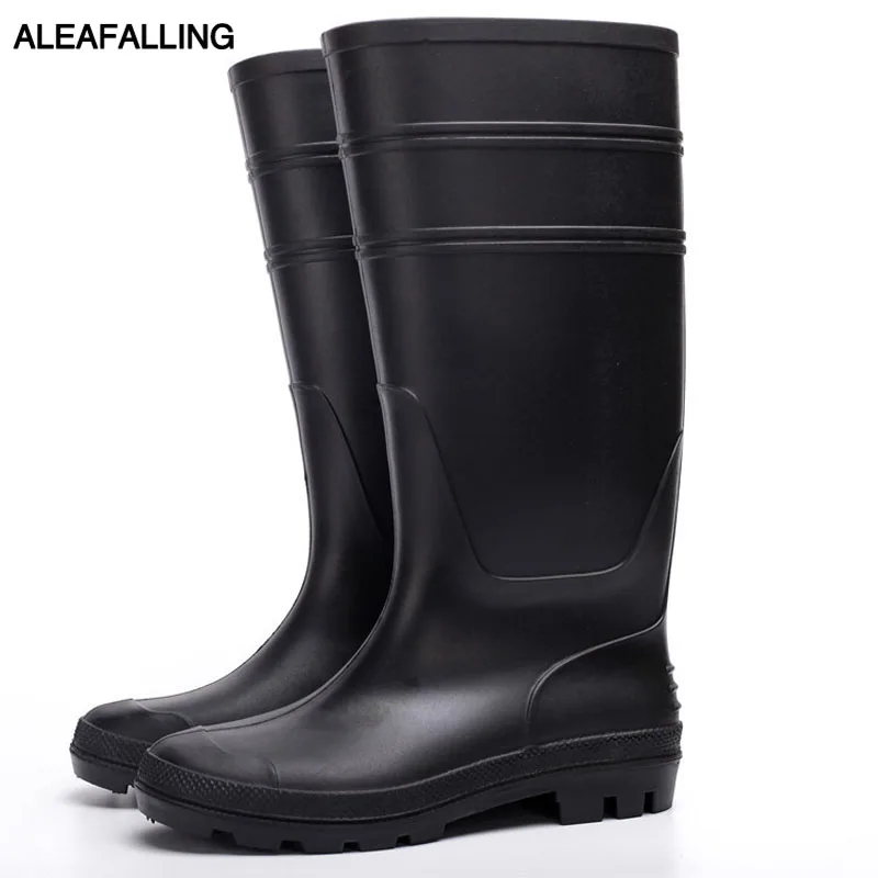 Aleafalling New Thicken waterproof rain boots winter shoes men rain boy
