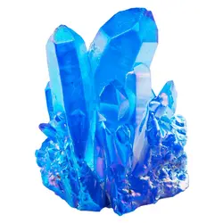 TUMBEELLUWA синее титановое покрытие Кристалл Рок Кварцевый кластер Geode друзы Gem камень домашний декор образец