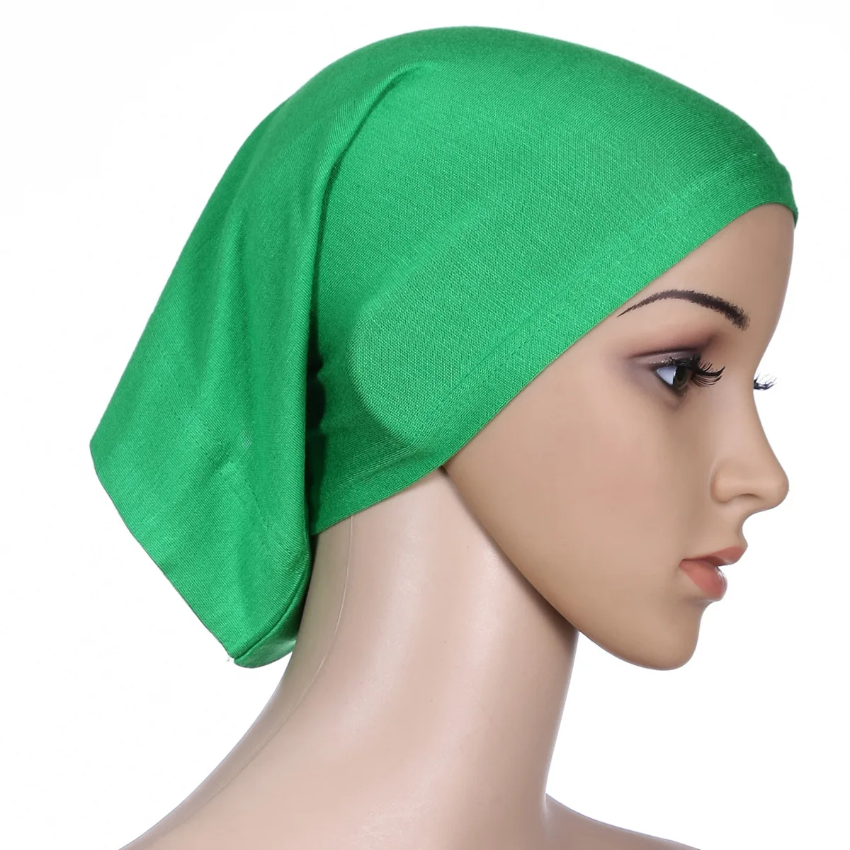 Женский шарф, шляпа, шапка, шапка, ниндзя хиджаб, исламский головной убор, головной убор, мусульманский шарф, хиджаб, головной убор - Цвет: 09 Green