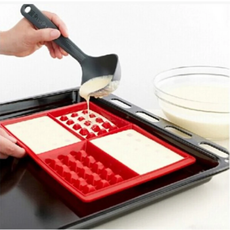 

Nestle Waffle High Temperature Resistant Muffin Cookie Silicone Mold Breakfast Waffle Baking Pastry Silicone For Kitchen