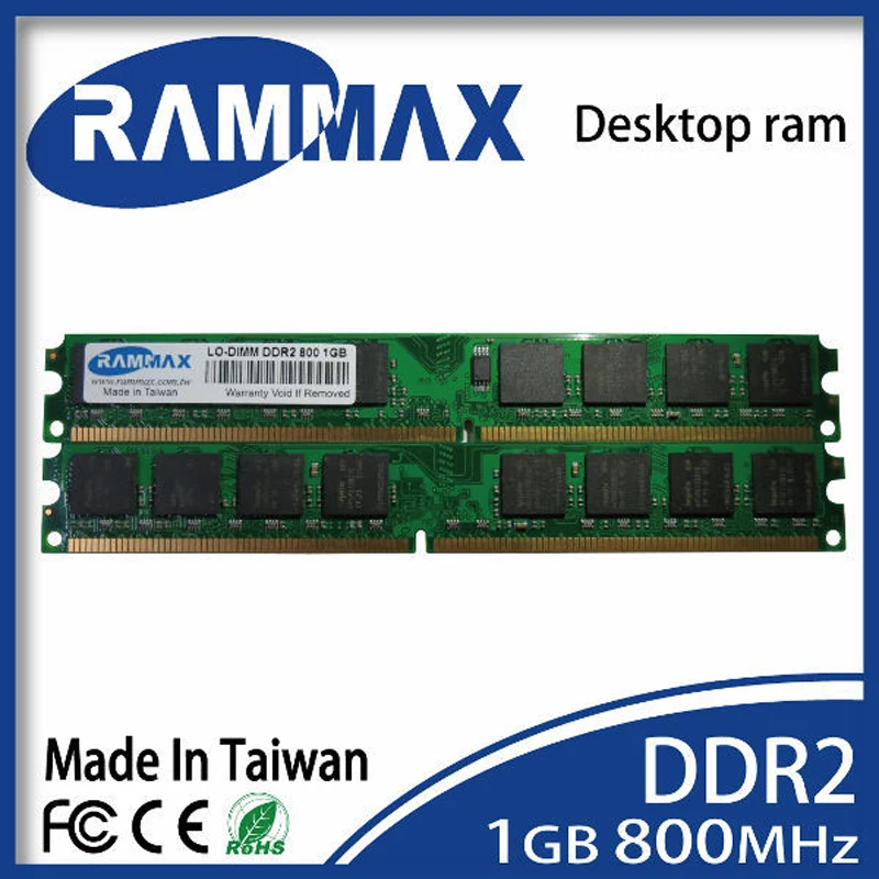 

LO-DIMM 800Mhz PC2-6400 Desktop Memory Ram1GB DDR2 240-pin/CL6/1.8v high compatible with all brand motherboards of PC computer