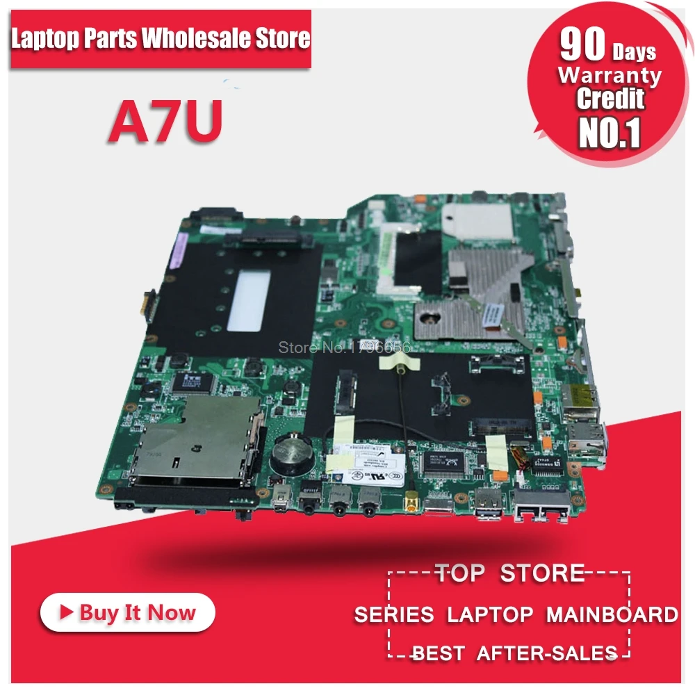 100% Origional Laptop motherboard A7U for asus 90days