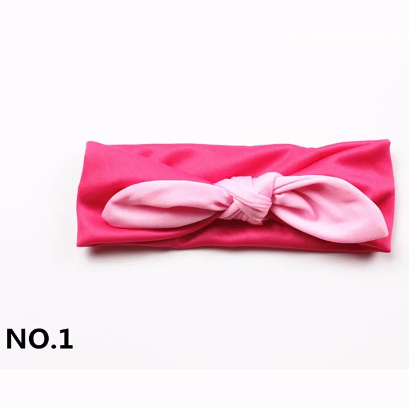 Hot Girl Headbands Rabbit Ears Hair Band Knot Headwear Elastic Kids Hairband Infant Hair Rope Baby Hair Accesories Free Shipping (2)