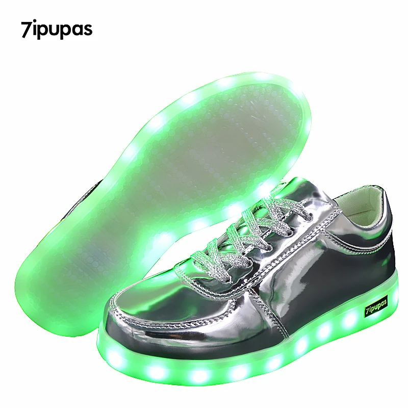 7ipupas Luminous Sneakers USB Kids Shoes Led light up for children boys girls basket lumineux growing tenis Led glowing sneakers