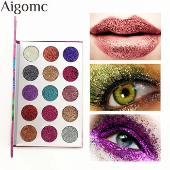 

AIGOMC Glitter Injections Pressed Glitters Single Eyeshadow Diamond Rainbow Make Up Cosmetic Eye shadow Magnet Palette