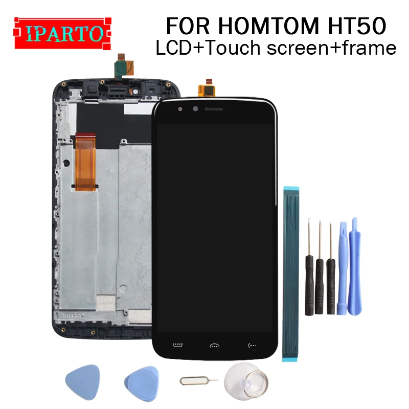 ЖК дисплей 5 дюйма HOMTOM HT50 + дигитайзер сенсорного экрана рамка в сборе 100%