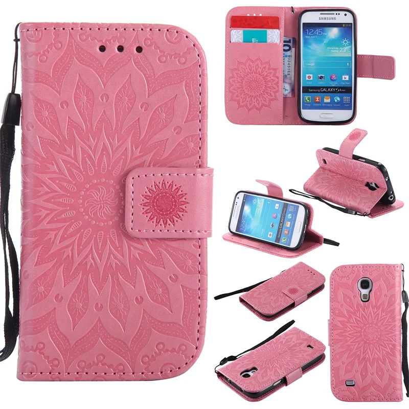 Чехол для Galaxy S4 Mini чехол с 3D тиснением Samsung I9190 I9195 I9192 GT бумажник откидной крышкой