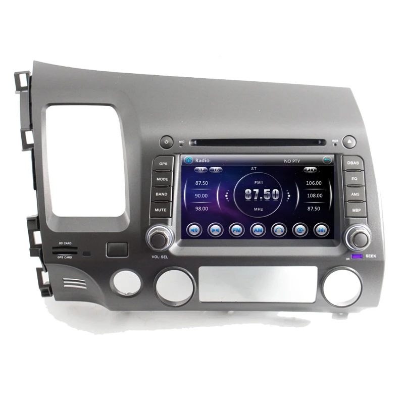 8 дюймов 1024*600 HD 2 Din Автомобильный dvd-плеер gps система для Honda Civic 2007 2008 с 3g WiFi OBD 2 DAB зеркальное соединение цифрового ТВ