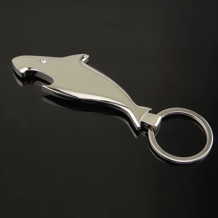 The Metal Shark Bottle Opener Keychain Creative Small Gift Beer Bottle