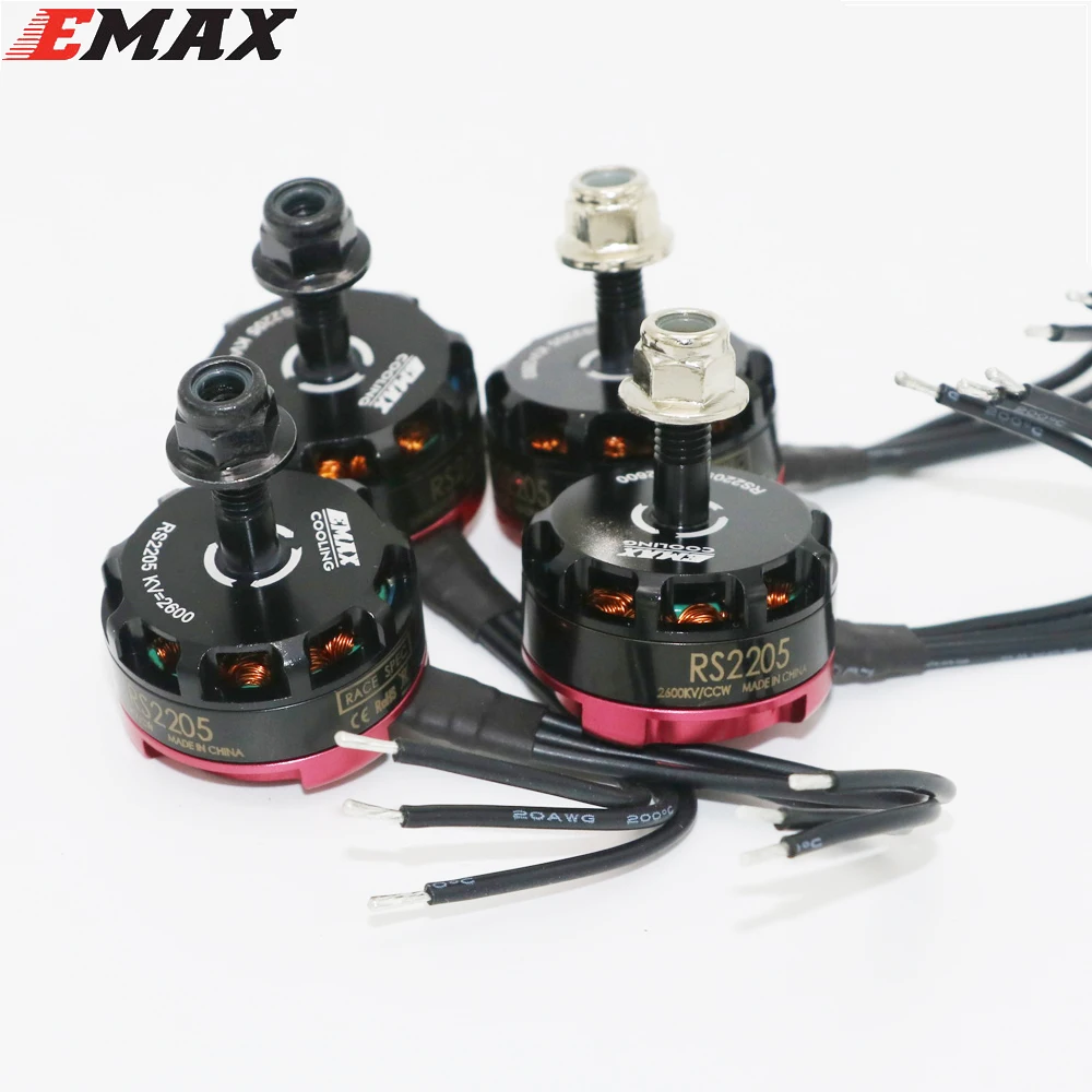 4 компл./лот Emax RS2205 2300KV 2600KV охлаждения бесщеточный двигатель с вращением по часовой стрелке и против часовой стрелки FPV, ограниченный тираж мотор для Дрон квадкоптер с управлением с видом от первого лица