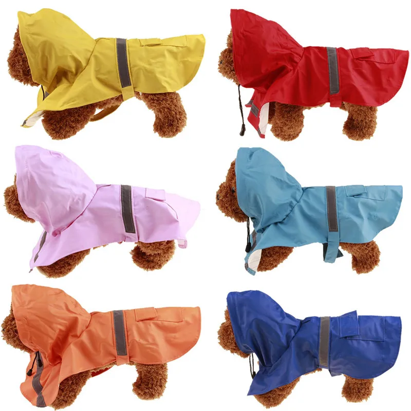 Small big pet dog raincoat pet apparel doggie raincoat pet coat rain
