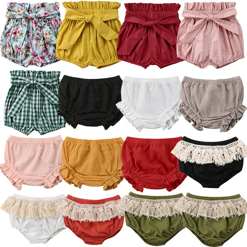 

Toddler Infant Baby Boy Girl Kid Tassel Solid Pants Shorts Bottoms PP Bloomers Summer Cute Panties