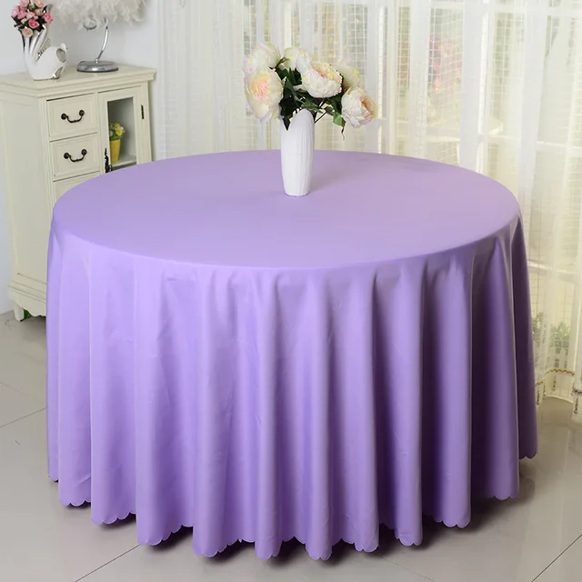 10pcs Dark Purple 100 Polyester Visa Round Table Cloths Banquet Table