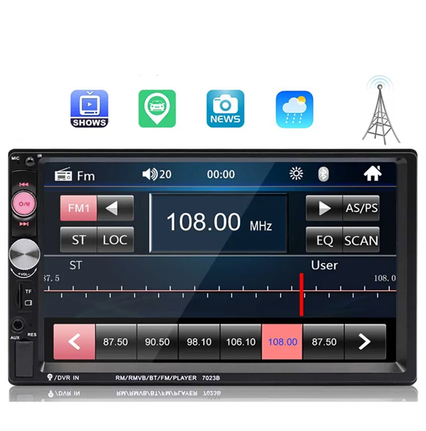 2 din автомагнитола " HD плеер MP5 сенсорный экран цифровой дисплей Bluetooth Мультимедиа USB 2din Авторадио автомобильный монитор резервного копирования