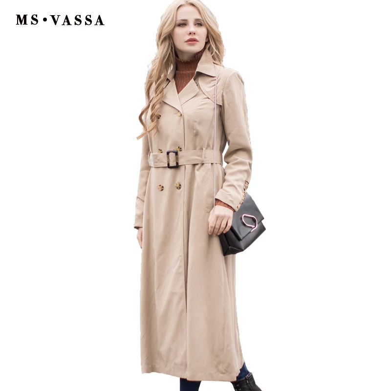 2017 New Trench Spring Women Fashion Trench coat with belt cape collar