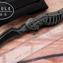 JUFULE дизайн скелет складной Флиппер 9Cr18MoV лезвие 440C ручка кухонный нож походные охотничьи универсальные ножи EDC инструмент
