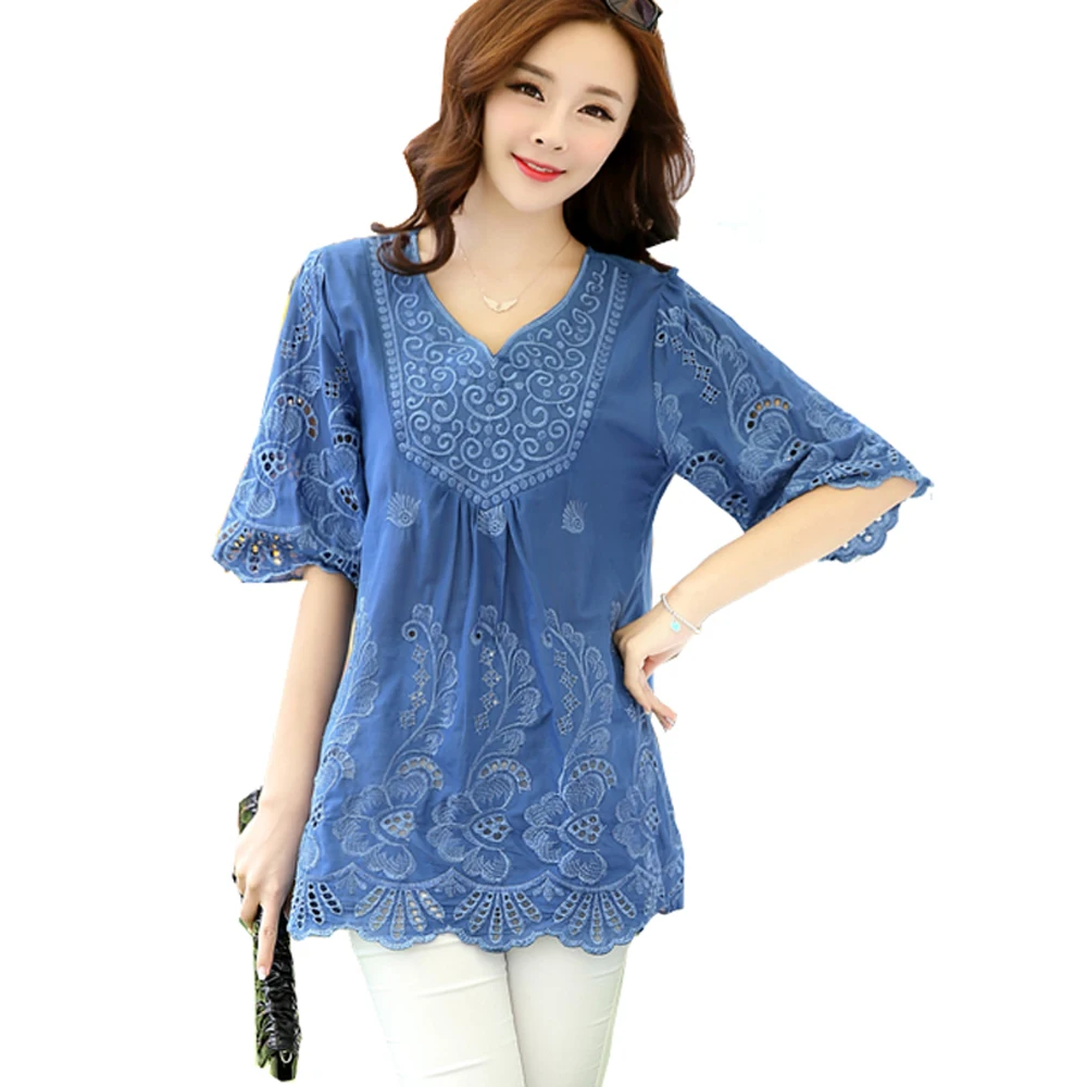 

2018 New Fashion Large Size Women's Dress Summer Maternity Dress for Pregnant Lady Fat Cotton Embroidery Pregnancy Dresses
