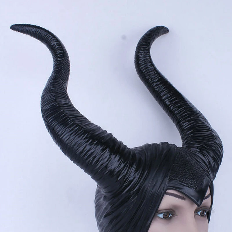 Хэллоуин головные уборы Maleficent Спящая дьявола Рог Головные уборы Мандала Фюссен темно-проклятие COS Ведьмы выполнение вечерние реквизит