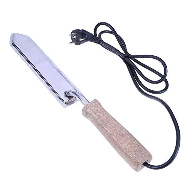 

Electric Honey Knife Cutting Knife Heating Handle Wooden Tools Stainless Steel Scraper Bee Beekeeping Equipment