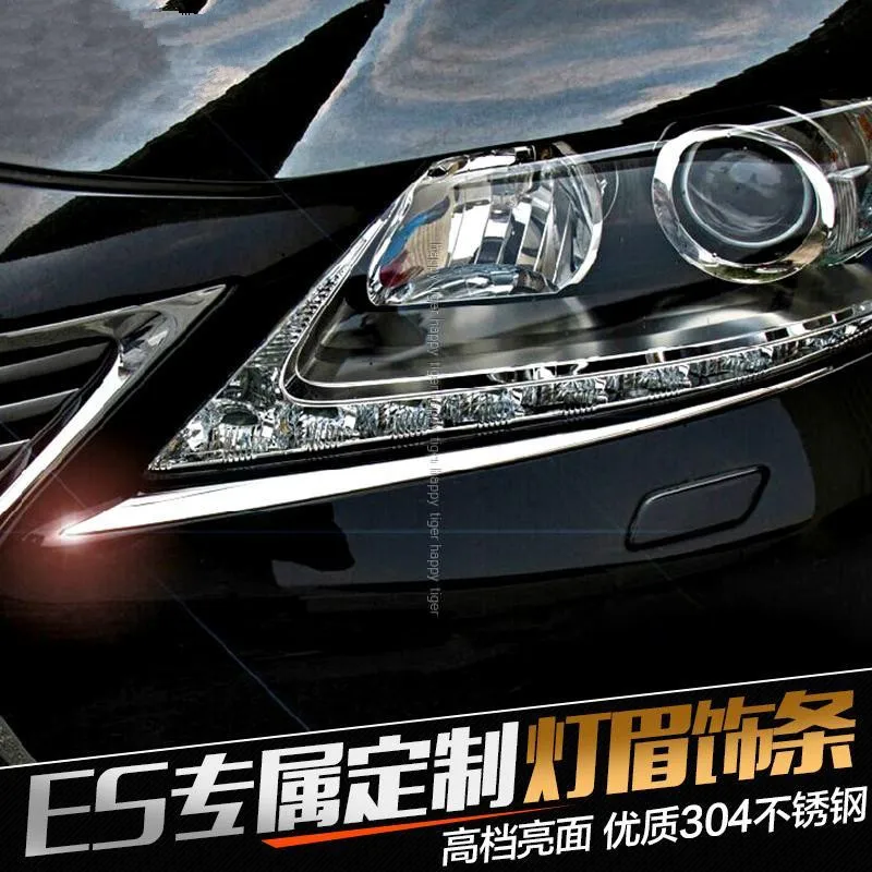 

for Lexus ES250 300h 350 stainless steel strip bright headlights decorative light eyebrow sequins