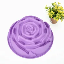 

24*7.2cm Big Size Rose Flower 3D Silicone Cake Mould Pastry Bakeware Dessert Chocolate Baking Tools Cake Pan DIY Cake Mold