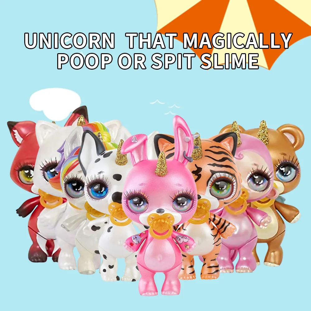 

8pcs/lot Poopsie Slime Surprise Unicorn Spit Mucus Doll Toys Hobbies Stress Relief Toy Squeeze For Children squishy