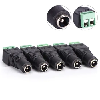 

5Pcs DC 12V Pressure Line Type Power Plug Adapter Connector For Led Strip Light