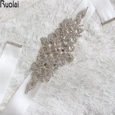 

4cm*270cm Colorful Handmade crystal rhinestone Beaded embellishment waist belt Wedding Bridal Sash women costume Belt B004
