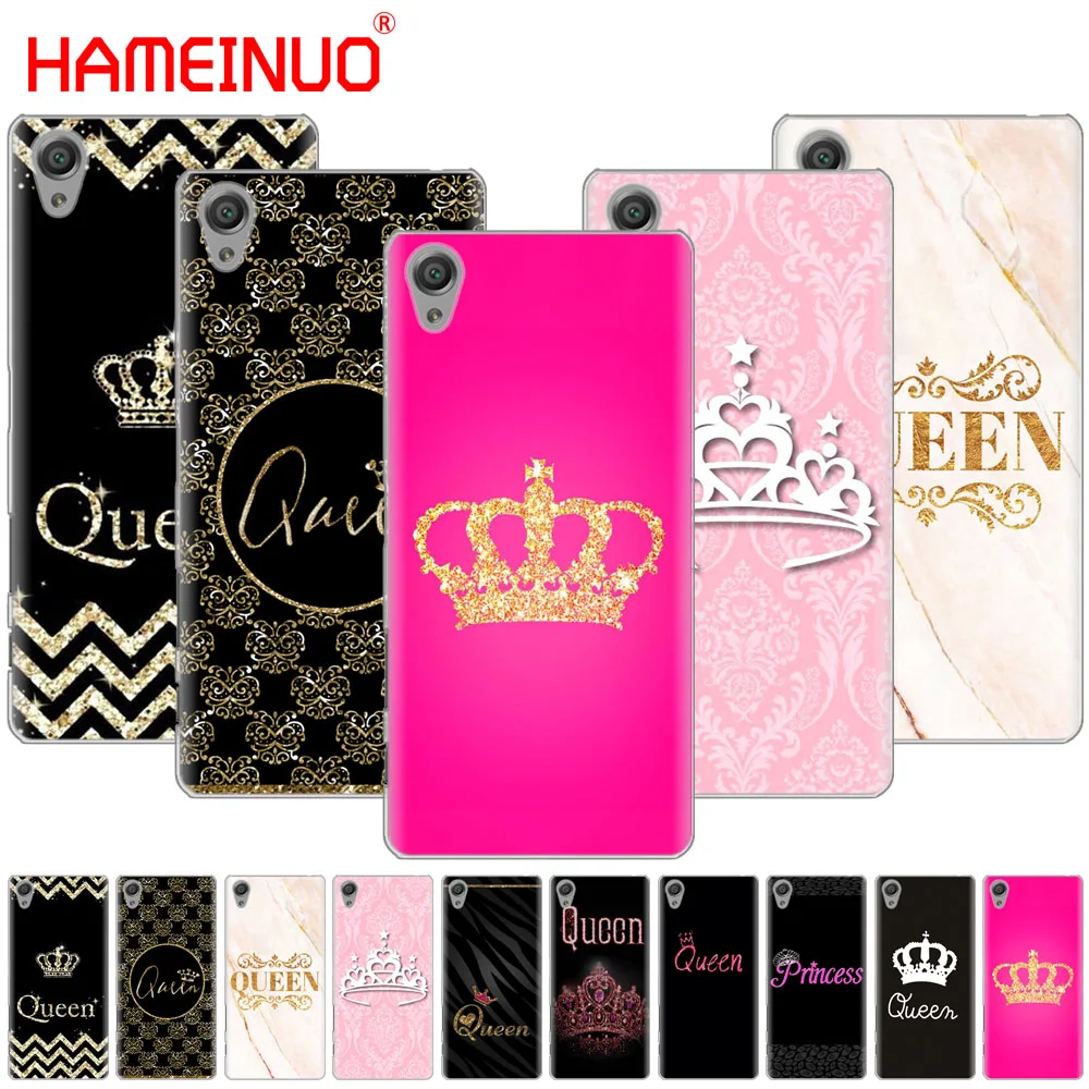 

HAMEINUO Queen and king crown Coque Cover phone Case for sony xperia C6 XA1 XA2 XA ULTRA X XP L1 L2 X XZ1 compact XR/XZ PREMIUM