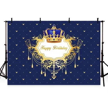 

Vinyl Photography Backdrops happy Birthday baby shower photo Backgrounds 5x7ft Backdrops for photo studio Crown fotografia