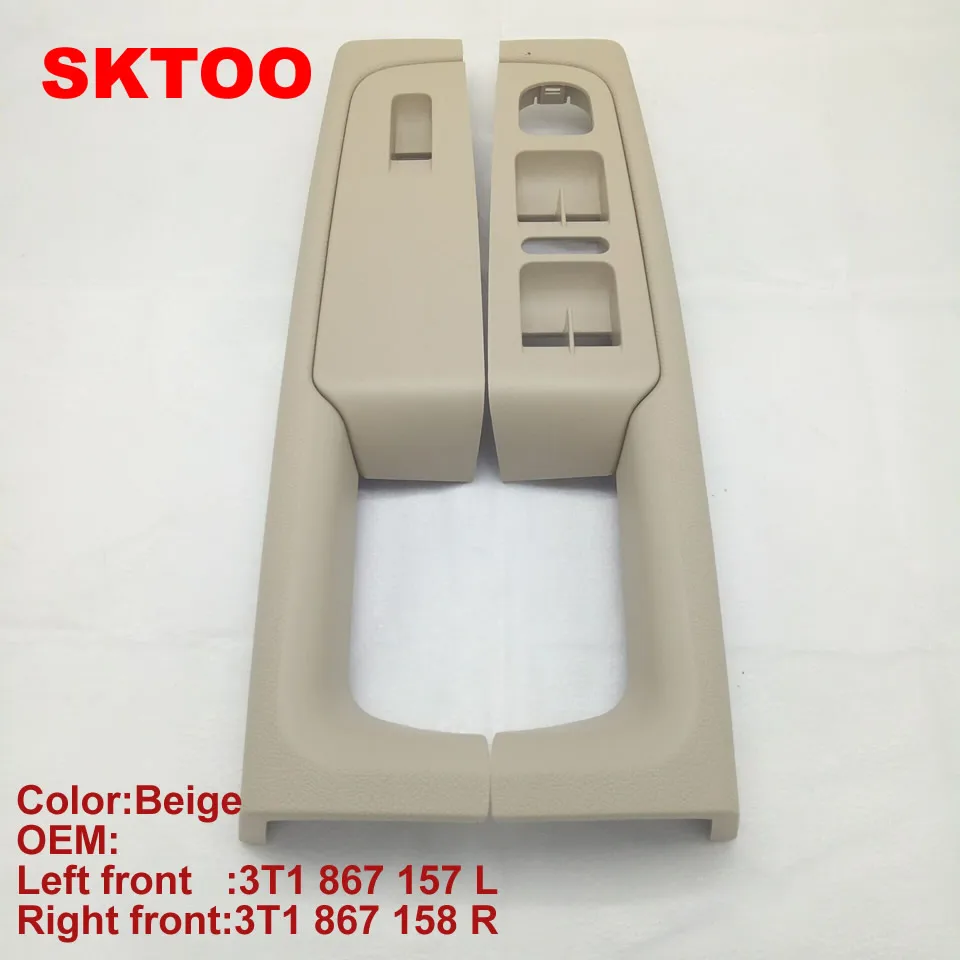 

2 Pieces for Skoda Superb 2008-2013 Door Handle Beige Window Switch Control Panel Trim Left and Right 3TD 867 157 A/158 A